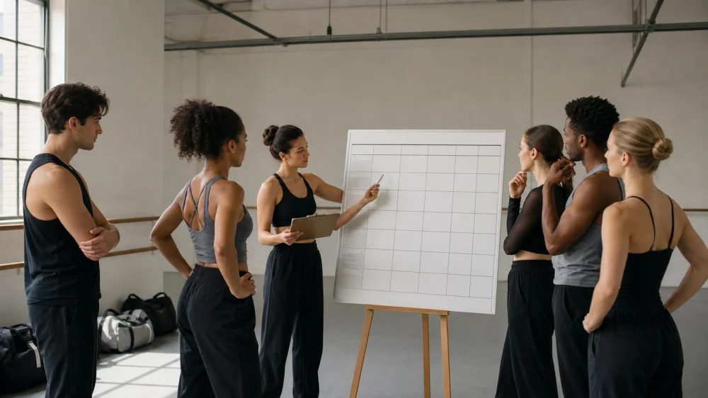 Dance Rehearsal Call Sheet: Confirm Times, Places, and Roles
