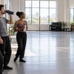 Dance Class Water Break: Bottle, Path, and Reentry