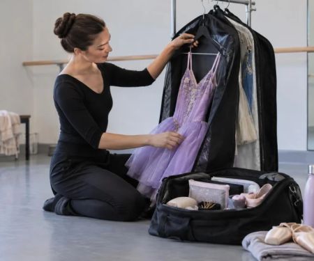 Dance Costume Transport: Hanger, Cover, and Backup Kit